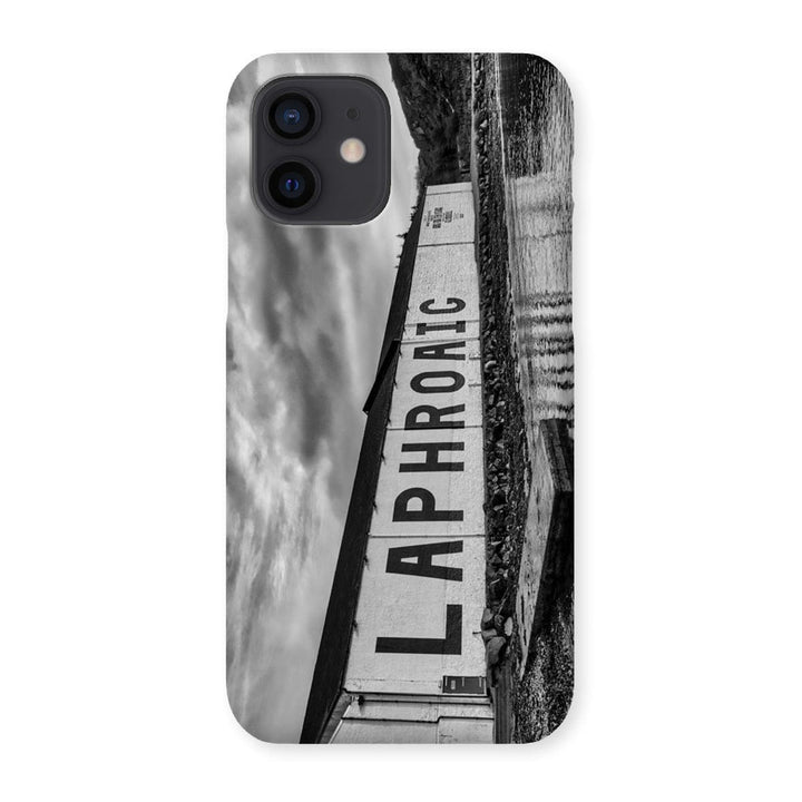 Laphroaig Distillery Islay Black and White Snap Phone Case iPhone 12 / Gloss by Wandering Spirits Global