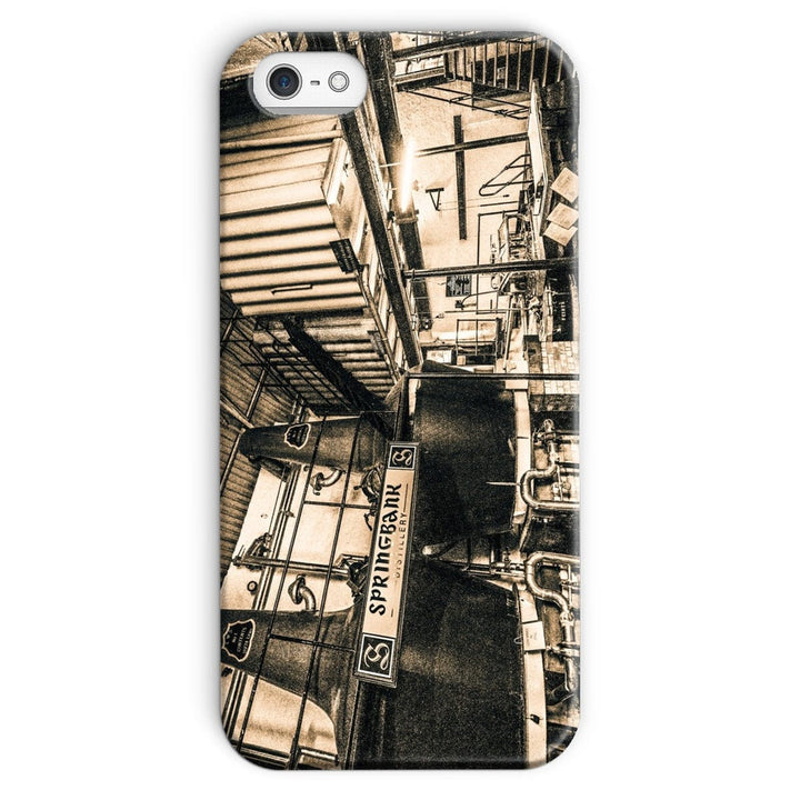 Springbank Distillery Black and White Snap Phone Case iPhone SE (2020) / Gloss by Wandering Spirits Global