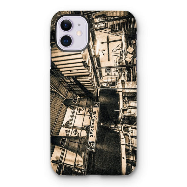 Springbank Distillery Black and White Tough Phone Case iPhone 11 / Gloss by Wandering Spirits Global