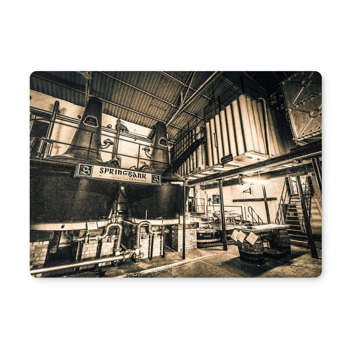 Springbank Distillery Black and White Placemat Single Placemat by Wandering Spirits Global