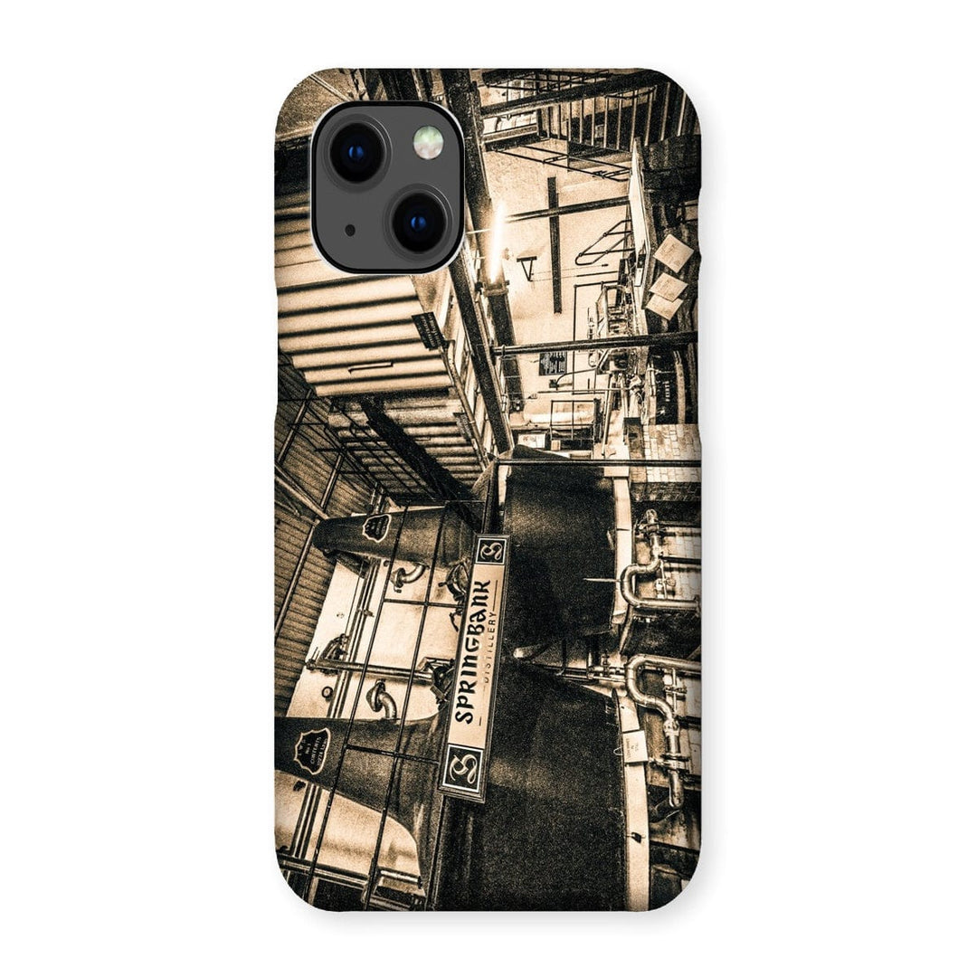 Springbank Distillery Black and White Snap Phone Case iPhone 13 Mini / Gloss by Wandering Spirits Global