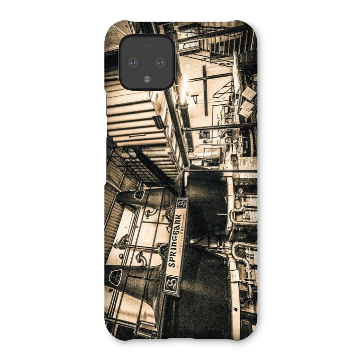 Springbank Distillery Black and White Snap Phone Case Google Pixel 4 / Gloss by Wandering Spirits Global