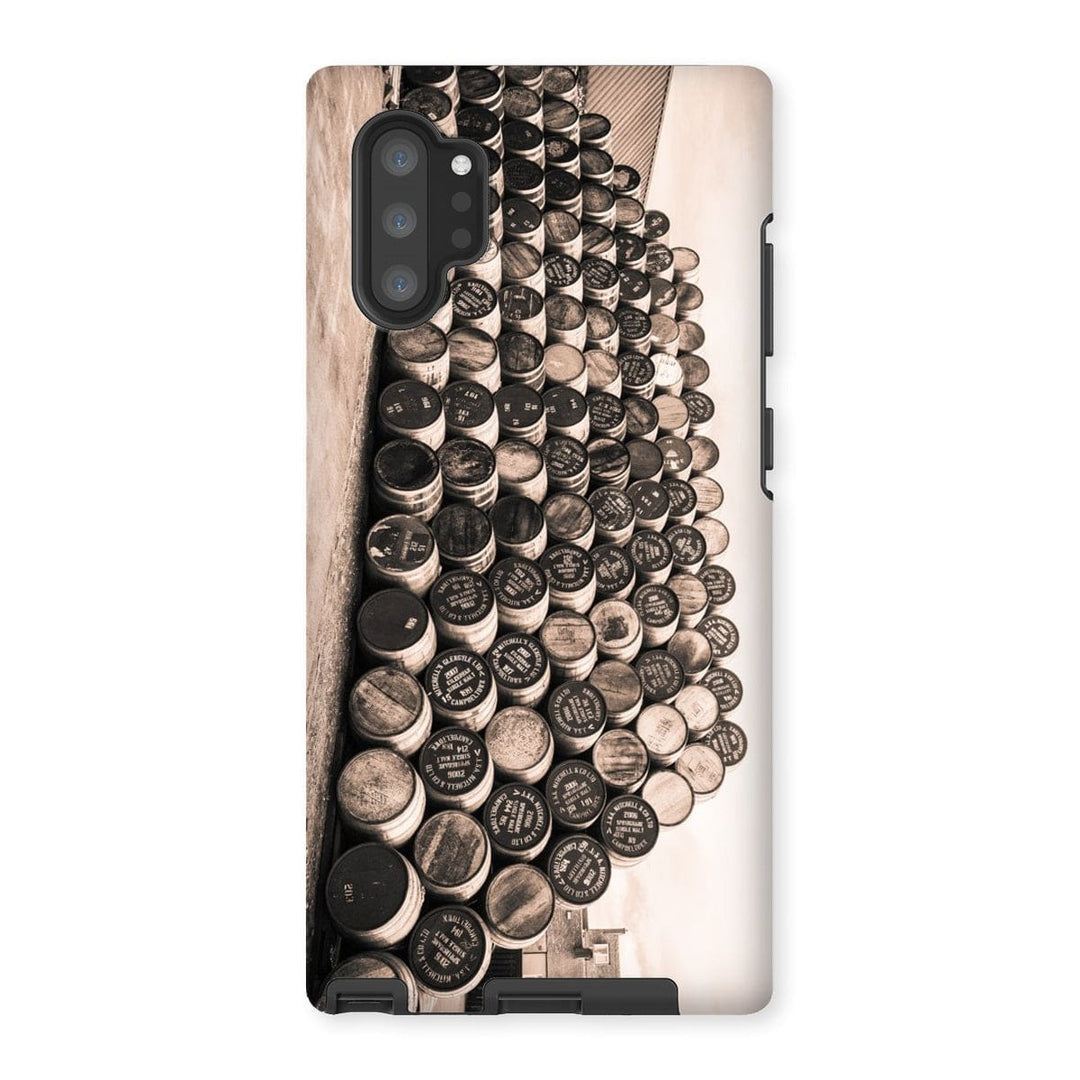 Empty Glengyle Casks Sepia Toned Tough Phone Case Samsung Galaxy Note 10P / Gloss by Wandering Spirits Global