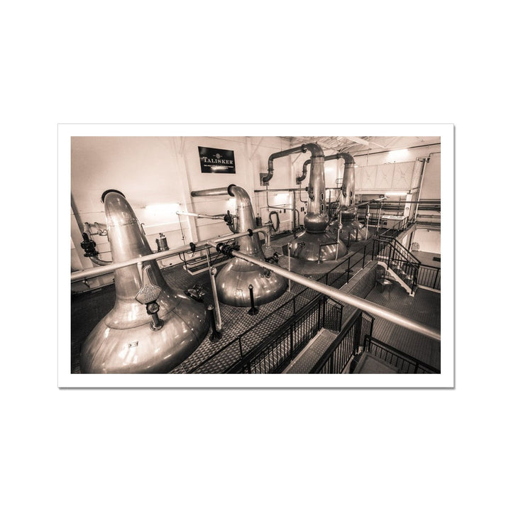 Low Wines and Wash Stills Talisker Golden Toned Hahnemühle Photo Rag Print 18"x12" by Wandering Spirits Global