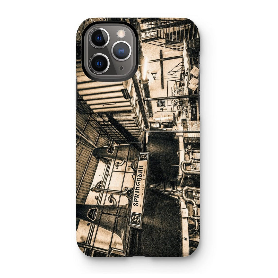 Springbank Distillery Black and White Tough Phone Case iPhone 11 Pro / Gloss by Wandering Spirits Global