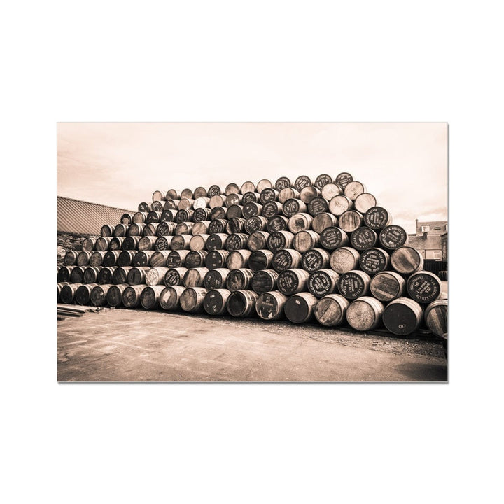 Empty Glengyle Casks Sepia Toned C-Type Print 18"x12" by Wandering Spirits Global