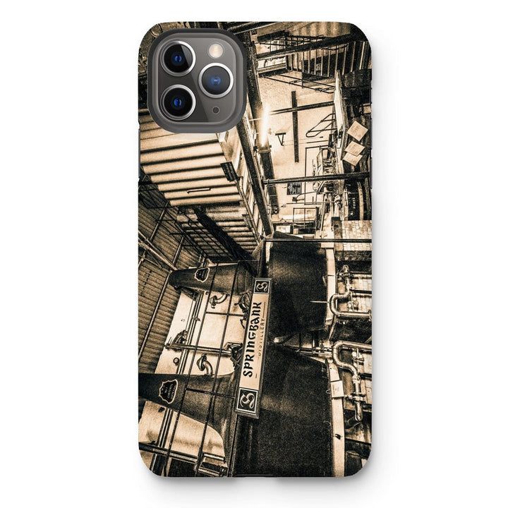 Springbank Distillery Black and White Tough Phone Case iPhone 11 Pro Max / Gloss by Wandering Spirits Global