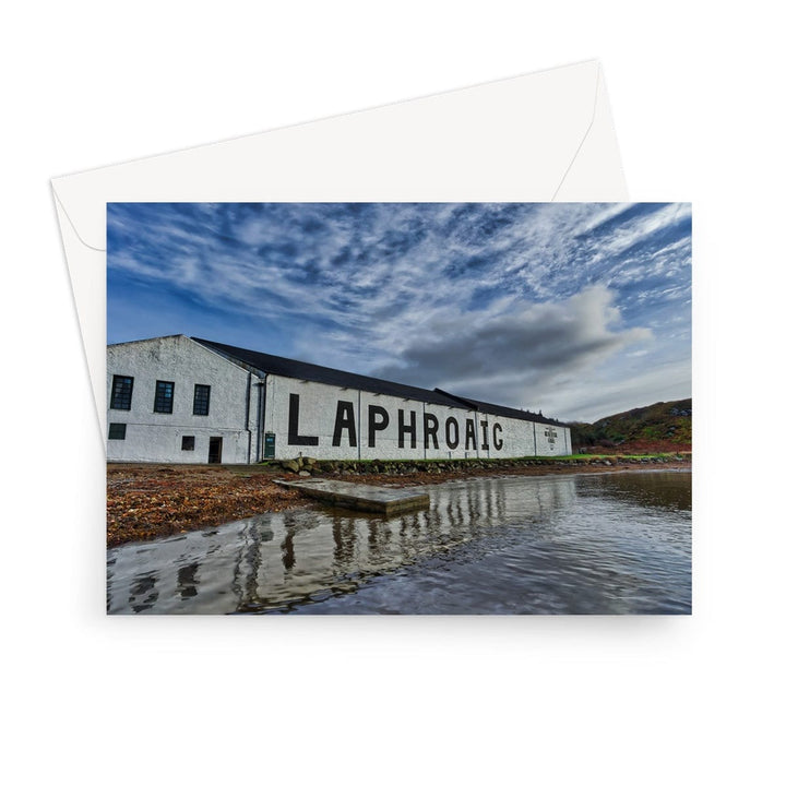 Laphroaig Distillery Warehouse Full Colour Greeting Card 7"x5" / 1 Card by Wandering Spirits Global
