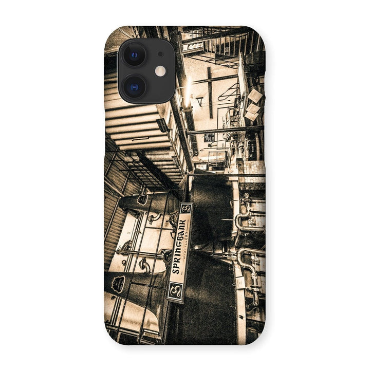 Springbank Distillery Black and White Snap Phone Case iPhone 12 Mini / Gloss by Wandering Spirits Global
