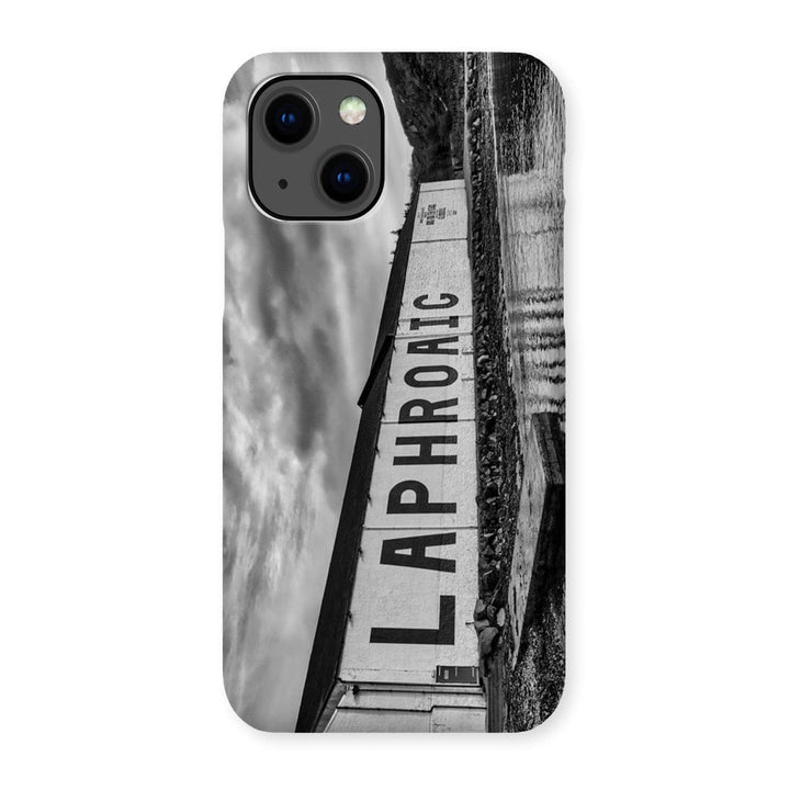 Laphroaig Distillery Islay Black and White Snap Phone Case iPhone 13 / Gloss by Wandering Spirits Global
