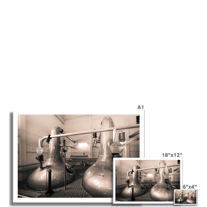 Low Wines 1 and 2 Talisker Golden Toned Hahnemühle Photo Rag Print by Wandering Spirits Global