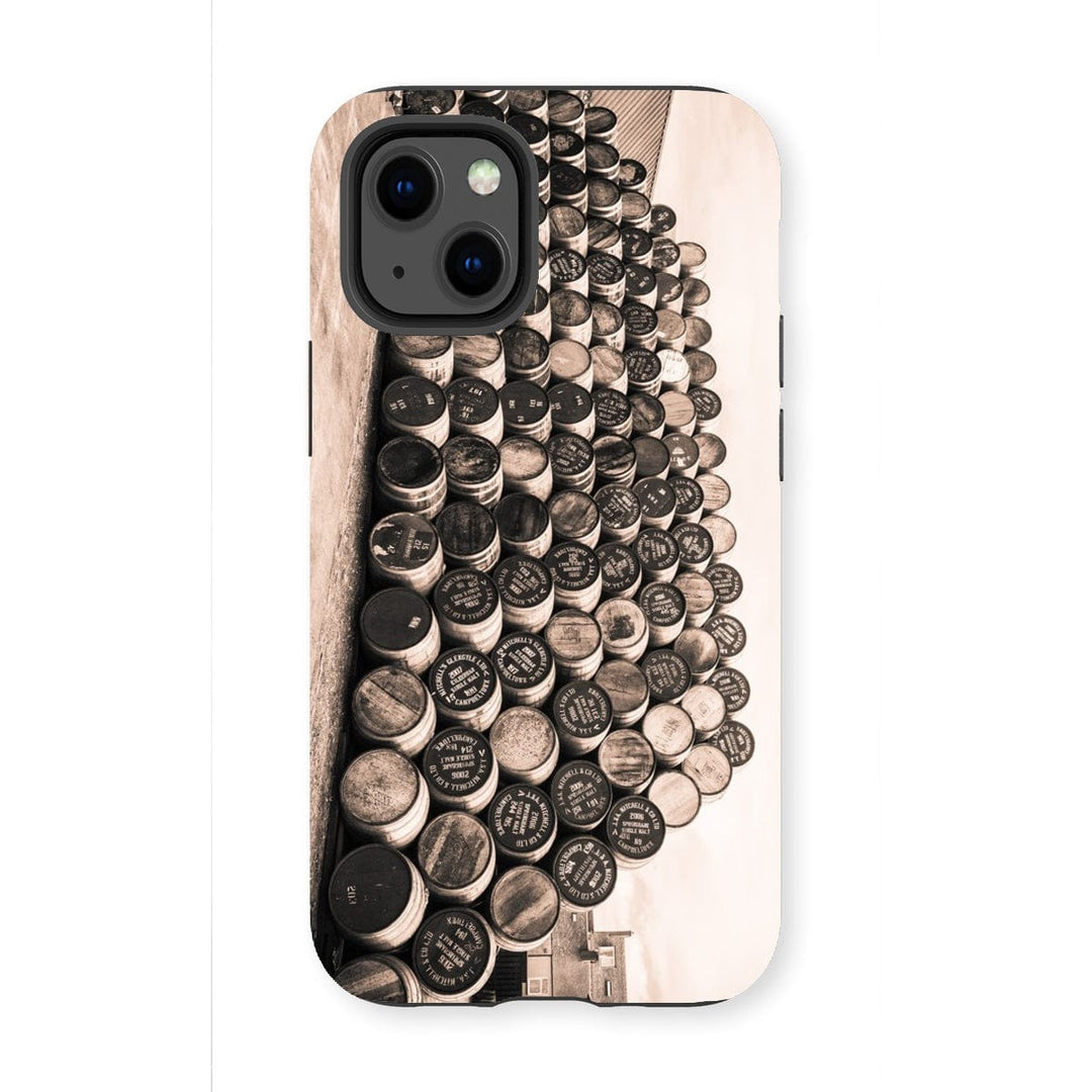 Empty Glengyle Casks Sepia Toned Tough Phone Case iPhone 13 Mini / Gloss by Wandering Spirits Global