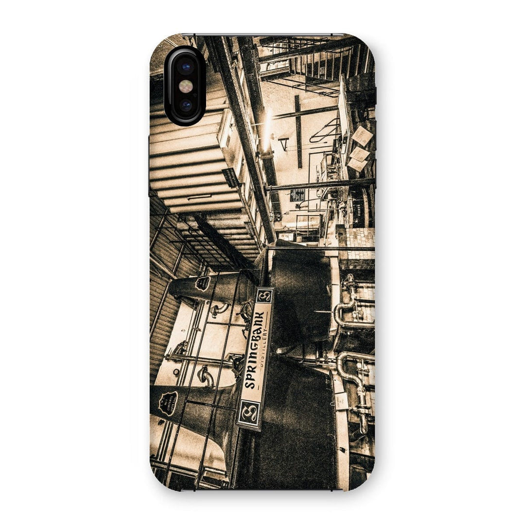 Springbank Distillery Black and White Snap Phone Case iPhone XS / Gloss by Wandering Spirits Global
