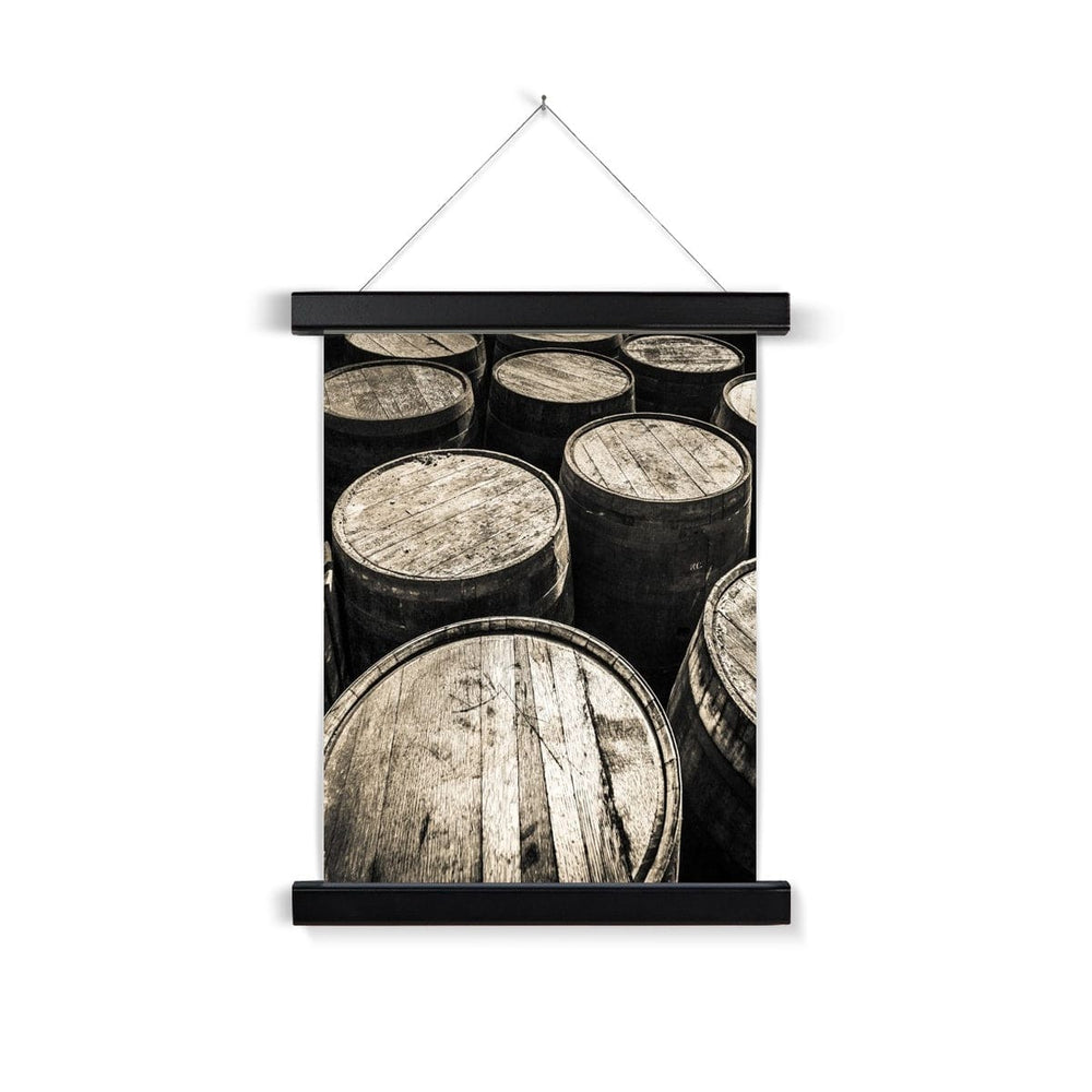 Dalmore Distillery Empty Casks  Fine Art Print with Hanger 11"x14" / Black Frame by Wandering Spirits Global