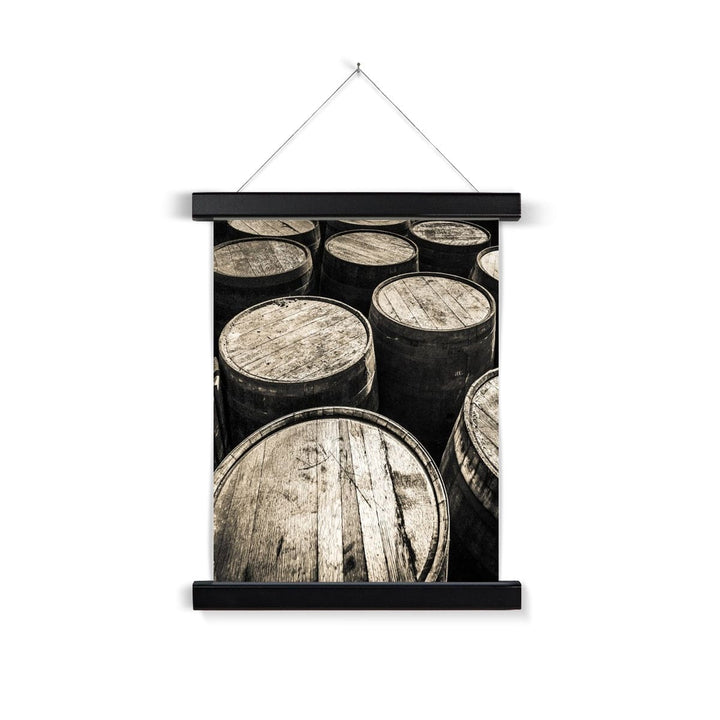 Dalmore Distillery Empty Casks  Fine Art Print with Hanger 11"x14" / Black Frame by Wandering Spirits Global