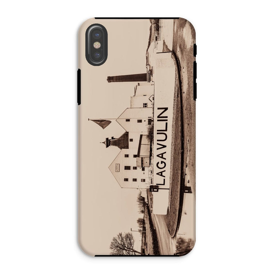 Lagavulin Distillery Sepia Toned Tough Phone Case iPhone XS / Gloss by Wandering Spirits Global