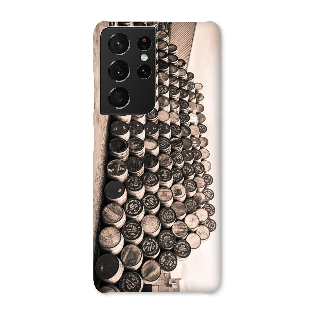 Empty Glengyle Casks Sepia Toned Snap Phone Case Samsung Galaxy S21 Ultra / Gloss by Wandering Spirits Global