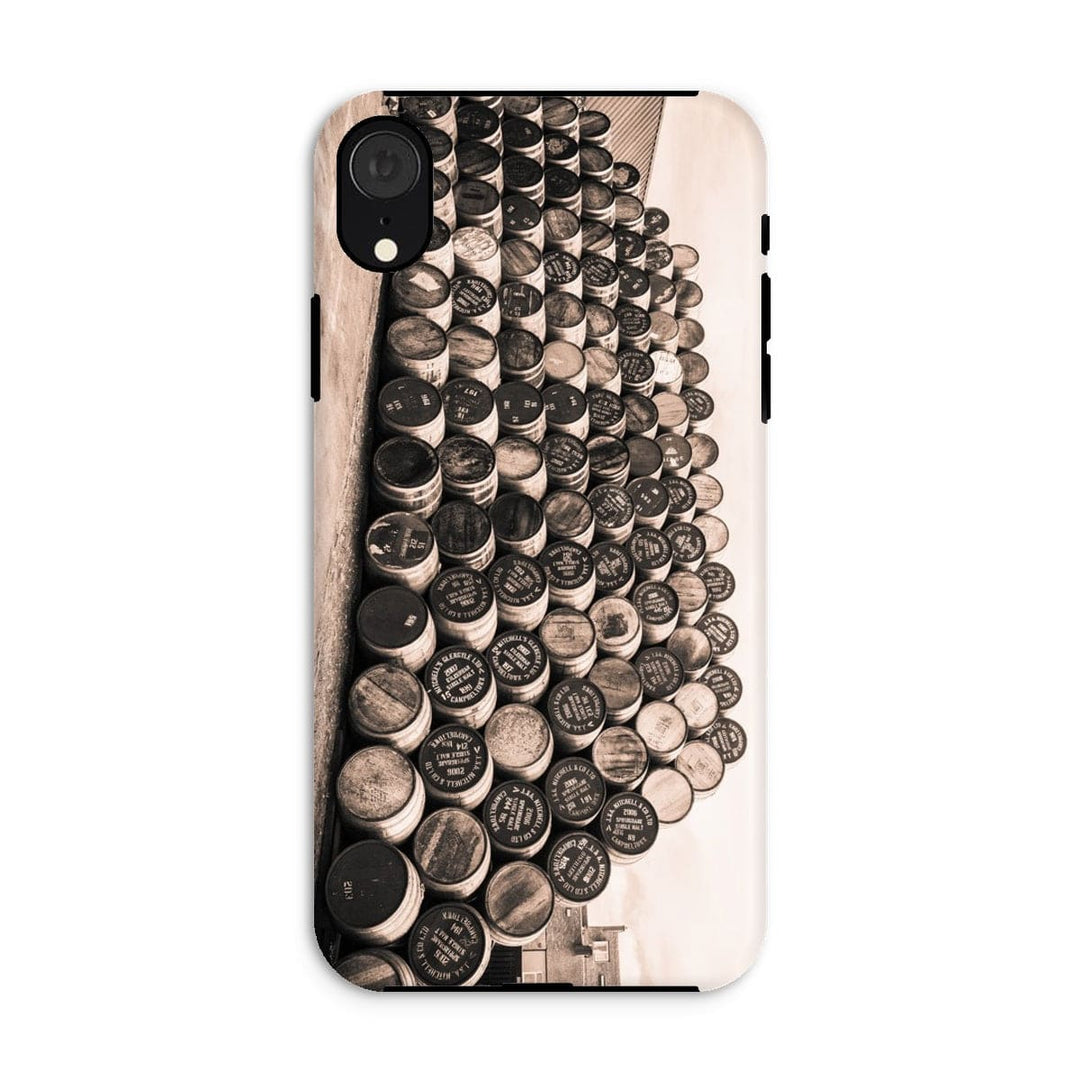 Empty Glengyle Casks Sepia Toned Tough Phone Case iPhone XR / Gloss by Wandering Spirits Global