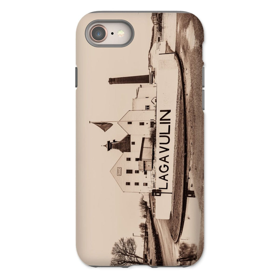 Lagavulin Distillery Sepia Toned Tough Phone Case iPhone 8 / Gloss by Wandering Spirits Global