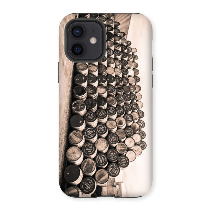 Empty Glengyle Casks Sepia Toned Tough Phone Case iPhone 12 / Gloss by Wandering Spirits Global