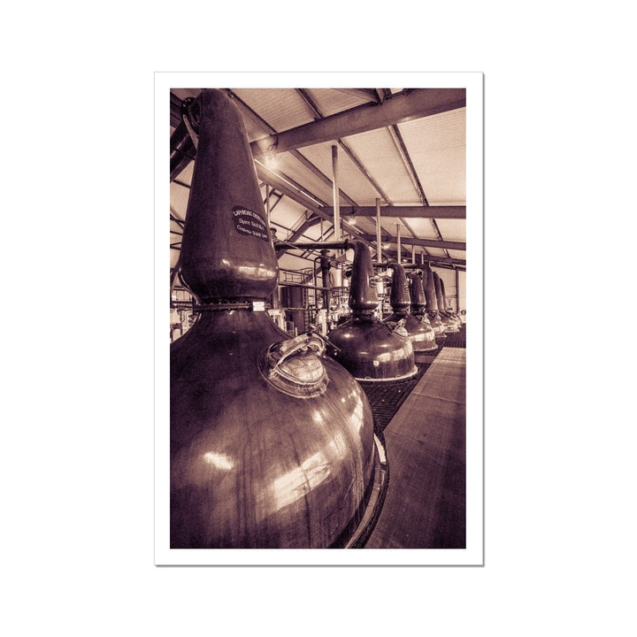 Spirit and Wash Stills Laphroaig Distillery Sepia Toned Hahnemühle Photo Rag Print 16"x24" by Wandering Spirits Global