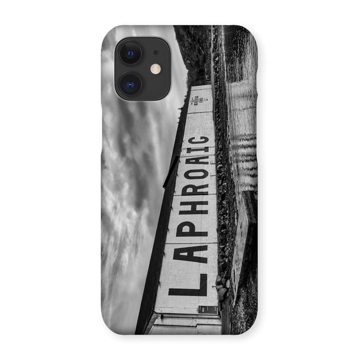 Laphroaig Distillery Islay Black and White Snap Phone Case iPhone 12 Mini / Gloss by Wandering Spirits Global