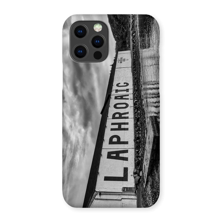 Laphroaig Distillery Islay Black and White Snap Phone Case iPhone 12 Pro / Gloss by Wandering Spirits Global