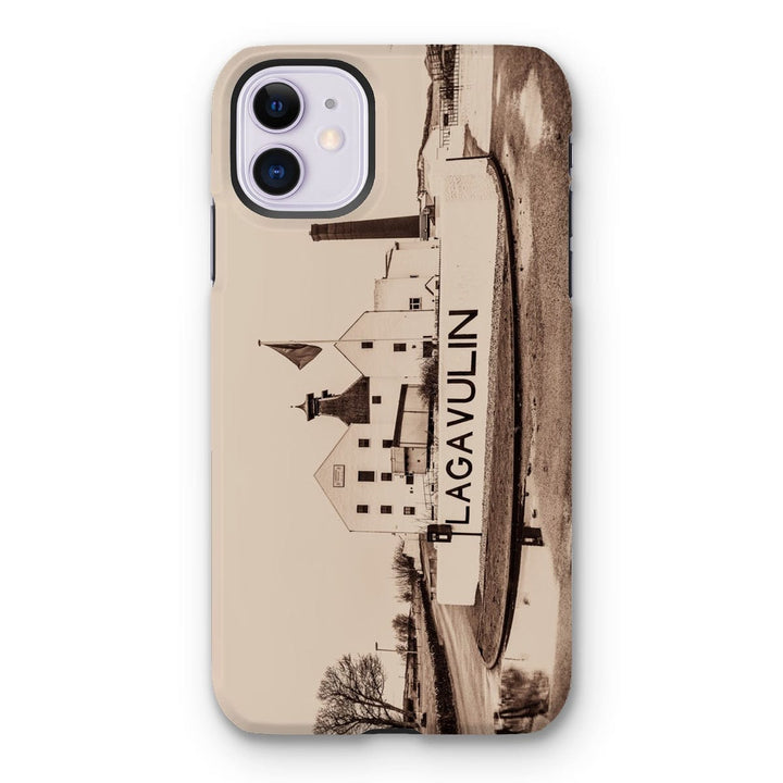 Lagavulin Distillery Sepia Toned Tough Phone Case iPhone 11 / Gloss by Wandering Spirits Global
