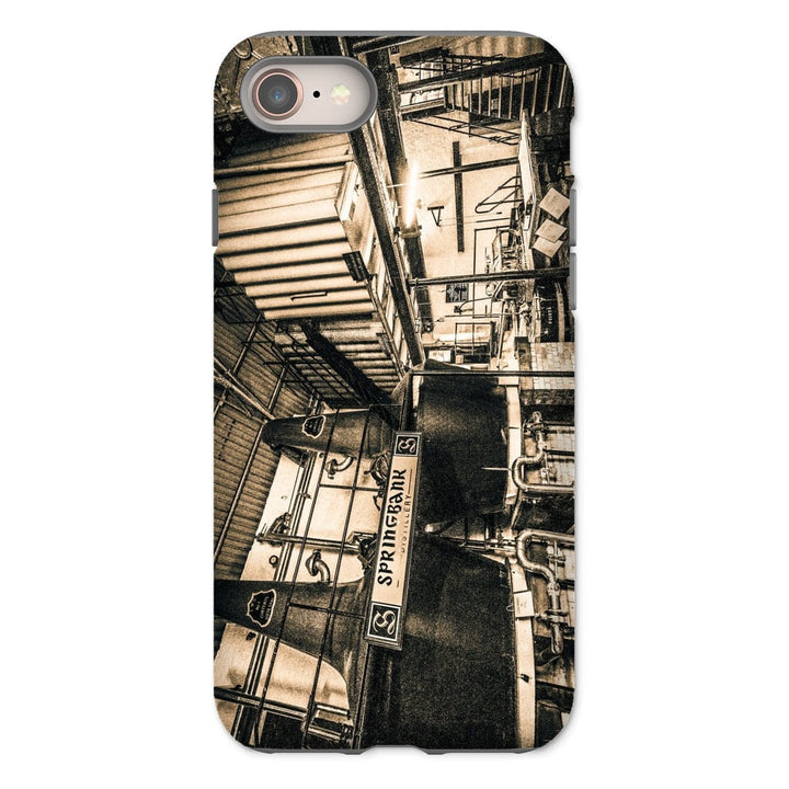 Springbank Distillery Black and White Tough Phone Case iPhone 8 / Gloss by Wandering Spirits Global