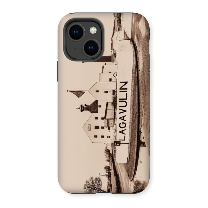 Lagavulin Distillery Sepia Toned Tough Phone Case iPhone 14 / Gloss by Wandering Spirits Global