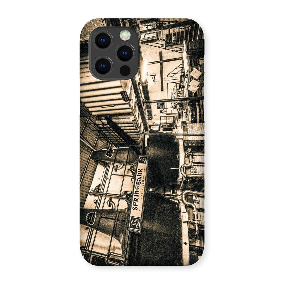 Springbank Distillery Black and White Snap Phone Case iPhone 12 Pro / Gloss by Wandering Spirits Global