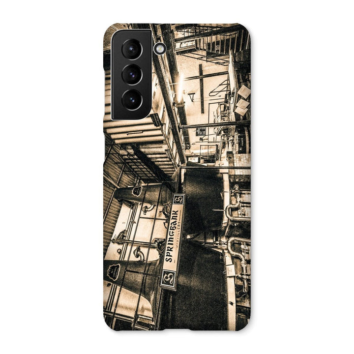 Springbank Distillery Black and White Snap Phone Case Samsung Galaxy S21 / Gloss by Wandering Spirits Global