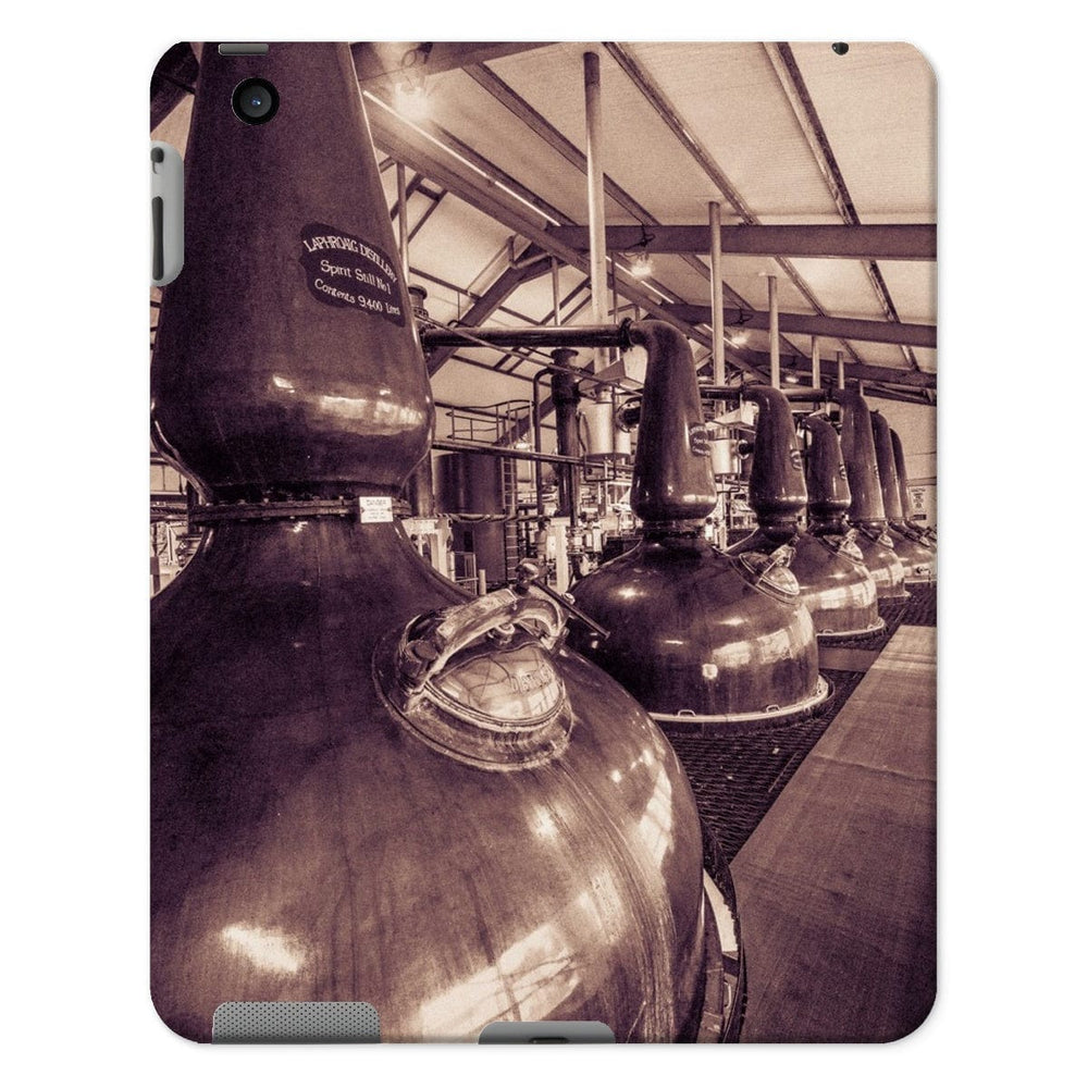 Spirit and Wash Stills Laphroaig Distillery Sepia Toned Tablet Cases iPad 2/3/4 / Gloss by Wandering Spirits Global