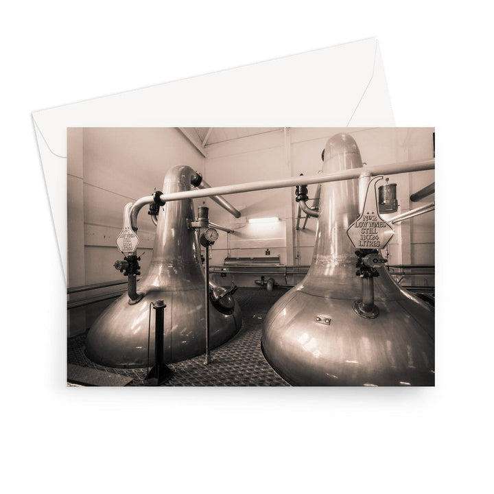 Low Wines 1 and 2 Talisker Golden Toned Greeting Card 7"x5" / 1 Card by Wandering Spirits Global