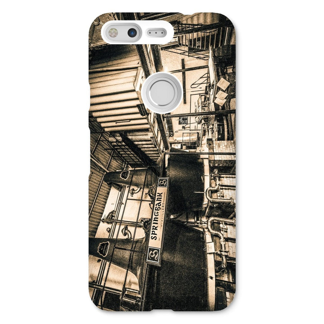 Springbank Distillery Black and White Snap Phone Case Google Pixel / Gloss by Wandering Spirits Global