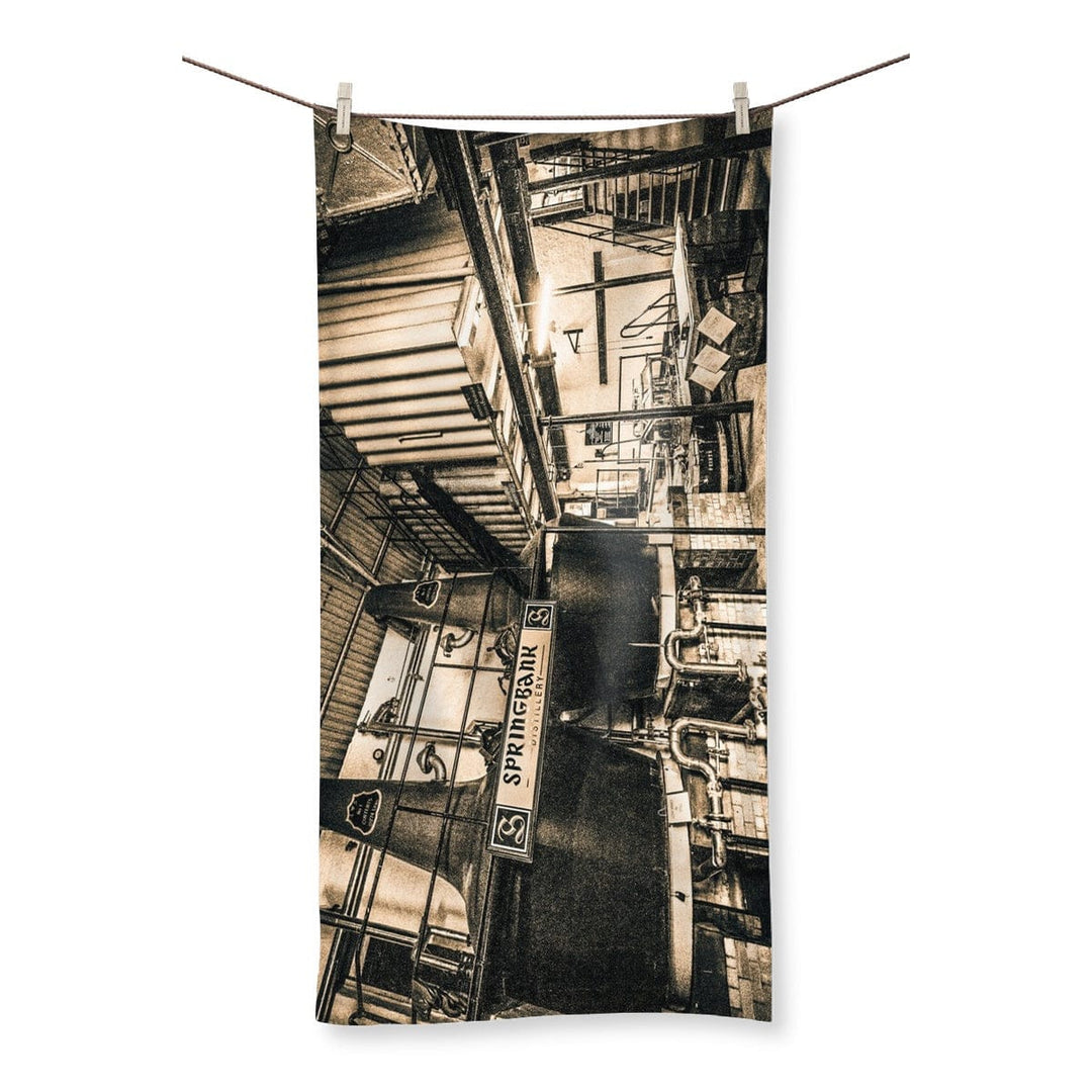 Springbank Distillery Black and White Towel 27.5"x55.0" by Wandering Spirits Global