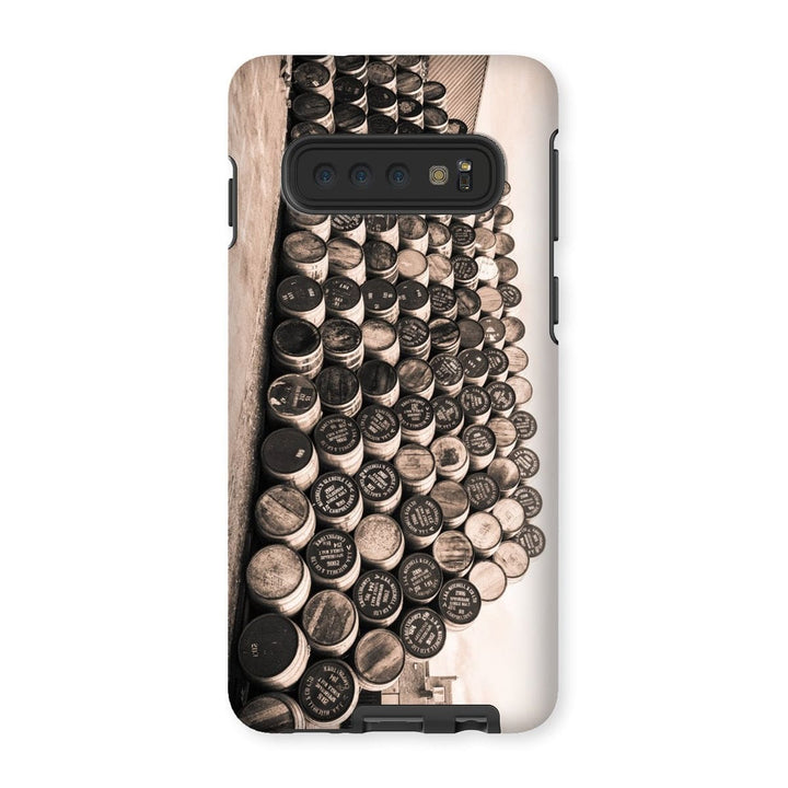 Empty Glengyle Casks Sepia Toned Tough Phone Case Samsung Galaxy S10 / Gloss by Wandering Spirits Global