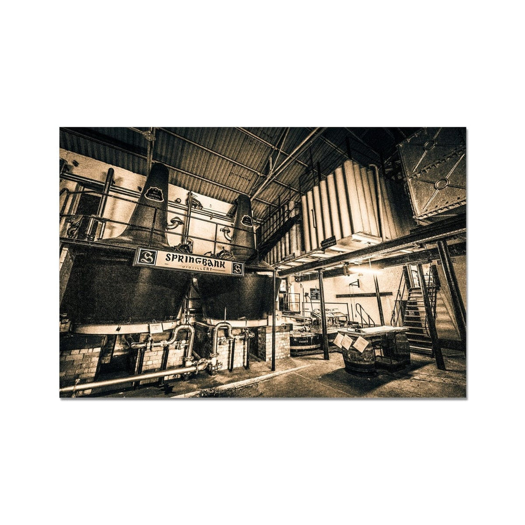 Springbank Distillery Black and White C-Type Print 18"x12" by Wandering Spirits Global