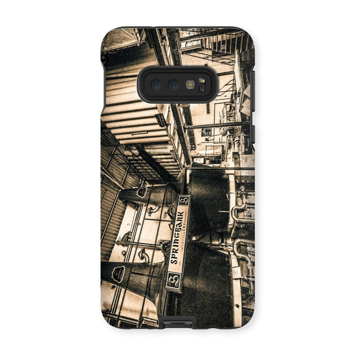 Springbank Distillery Black and White Tough Phone Case Samsung Galaxy S10E / Gloss by Wandering Spirits Global