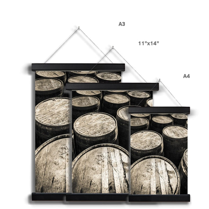 Dalmore Distillery Empty Casks  Fine Art Print with Hanger by Wandering Spirits Global