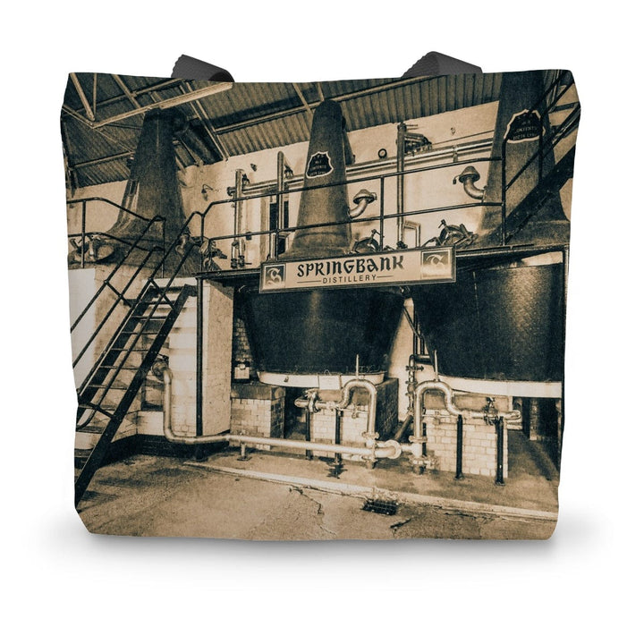 Three Stills Springbank Distillery Canvas Tote Bag 14"x18.5" by Wandering Spirits Global