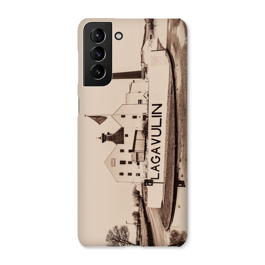 Lagavulin Distillery Sepia Toned Snap Phone Case Samsung Galaxy S21 Plus / Gloss by Wandering Spirits Global