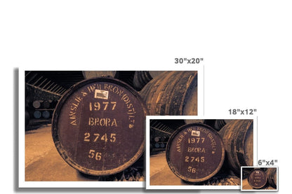 Brora 1977 Cask Hahnemühle Photo Rag Print by Wandering Spirits Global
