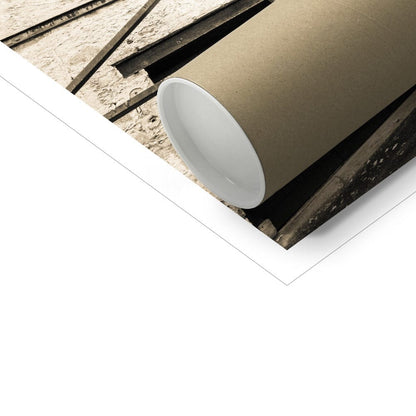 Brora Still Room Golden Black and White Hahnemühle Photo Rag Print by Wandering Spirits Global