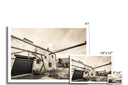 Brora Still Room Golden Black and White Hahnemühle Photo Rag Print by Wandering Spirits Global