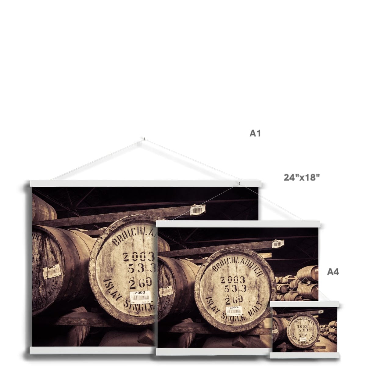 Bruichladdich 2003 Cask Soft Colour Fine Art Print with Hanger by Wandering Spirits Global