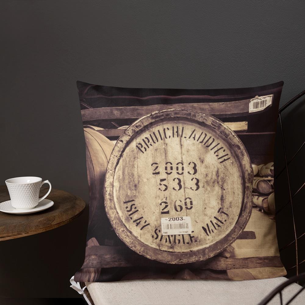 Bruichladdich 2003 Cask Soft Colour Premium Pillow by Wandering Spirits Global