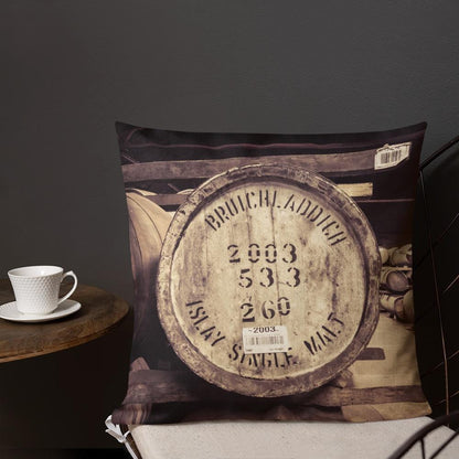 Bruichladdich 2003 Cask Soft Colour Premium Pillow by Wandering Spirits Global