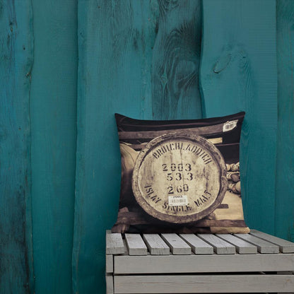 18×18 Bruichladdich 2003 Cask Soft Colour Premium Pillow by Wandering Spirits Global