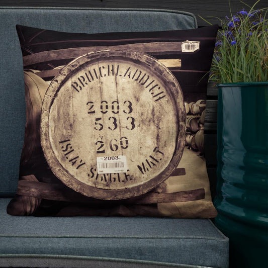 Bruichladdich 2003 Cask Soft Colour Premium Pillow by Wandering Spirits Global
